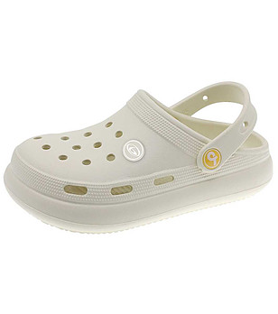 Детски чехли в бежово-жълт нюанс снимка