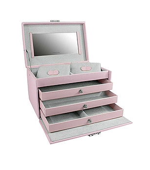 Кутия за бижута на 4 нива в светлорозово Jolie снимка