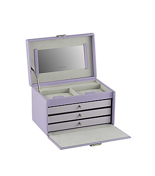 Кутия за бижута на 4 нива в светлолилаво Jolie снимка