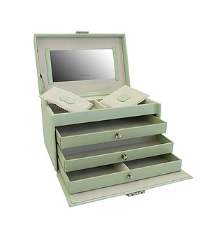 Кутия за бижута на 4 нива в цвят мента Jolie снимка