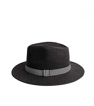 Черна унисекс шапка трилби Cortes снимка