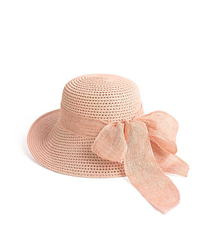 Розова дамска шапка с панделка Vellma снимка