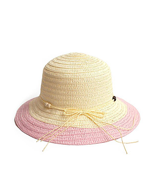 Дамска шапка в екрю и розово Petra снимка