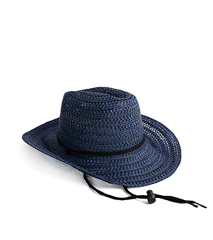 Тъмносиня дамска шапка с периферия Rivera снимка