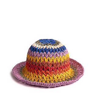 Лятна многоцветна дамска шапка Kamisu снимка