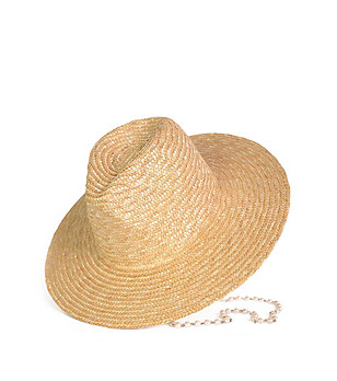 Дамска светлобежова шапка федора Alamo снимка