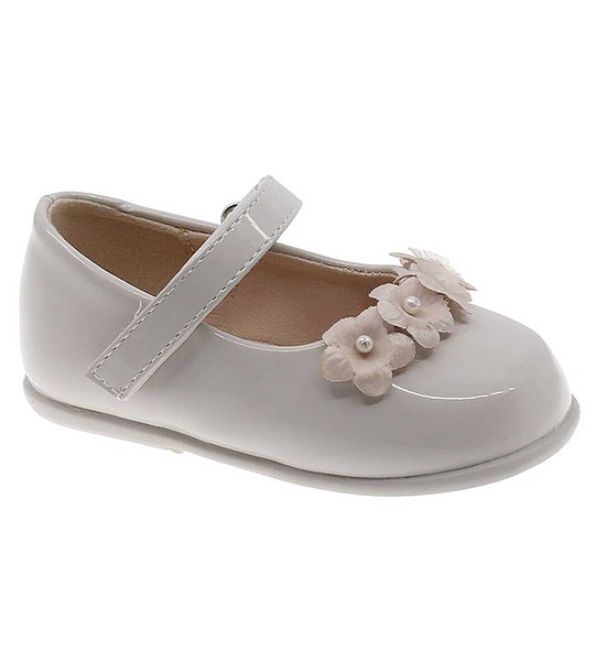 Бебешки лачени балеринки в цвят пудра снимка