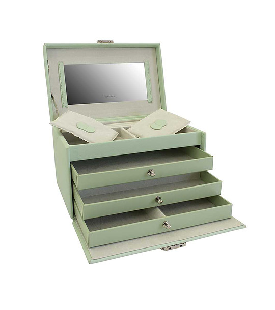 Кутия за бижута на 4 нива в цвят мента Jolie снимка