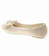 Бежови дамски балеринки с панделка-2 снимка