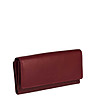 Голям дамски портфейл от естествена кожа в бордо с RFID защита-0 снимка