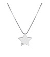 Колие с покритие от бяло злато с висулка звезда Star-1 снимка