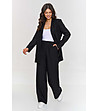Черен дамски костюм от само и панталон Monika-4 снимка