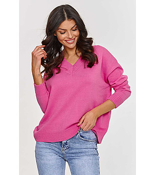 Розов дамски пуловер  снимка