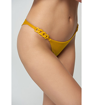 Долнище на бански бразилиана в жълт нюанс Mia снимка