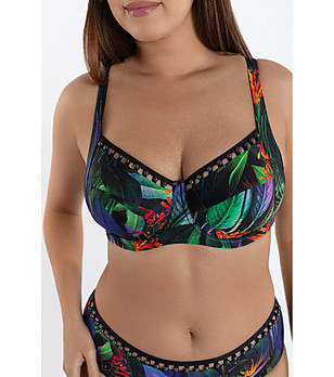 Многоцветно горнище на бански Tropical Paradise снимка