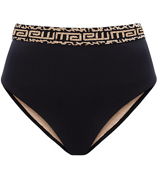 Черно долнище на бански със златист елемент Sara снимка