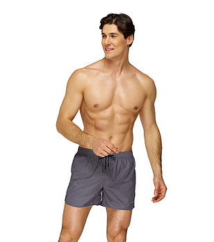 Сиви мъжки плажни шорти снимка