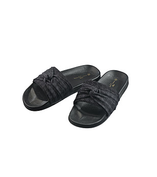 Черни дамски чехли снимка