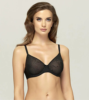 Черен сутиен с твърди чашки снимка