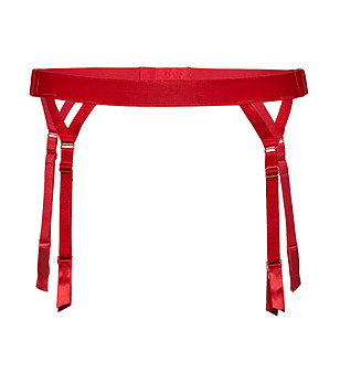 Колан с жартиери в червено Cyria снимка