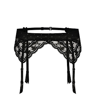 Черен колан с жартиери LaGerta снимка