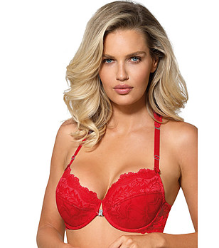 Сутиен с повдигащ ефект в червено Sefia и ефектен гръб снимка