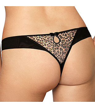 Черни прашки с леопардов принт Zoje снимка