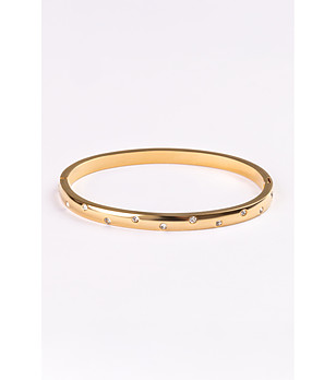 Позлатена дамска гривна със фини кристали Rikita снимка