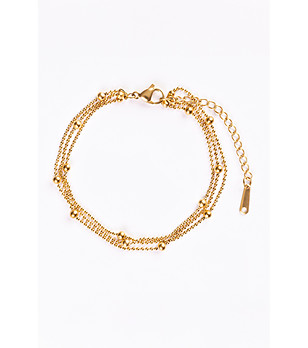 Позлатена дамска гривна с верижки Andrina снимка