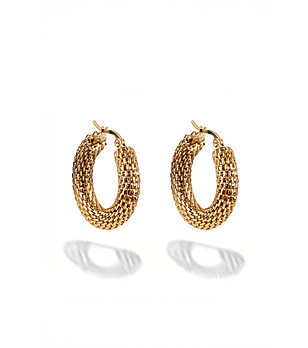 Ефектни дамски обеци тип халки Bretta снимка