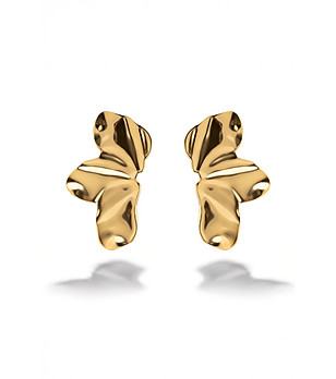 Дамски обеци със златно покритие Daphie снимка