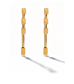 Позлатени дамски висящи обеци Julie снимка