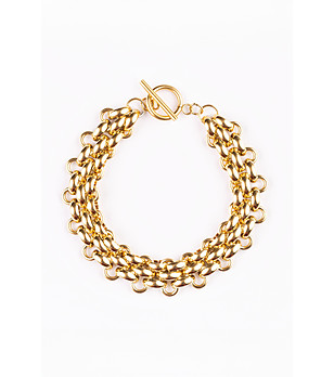 Дамска позлатена гривна Chan снимка