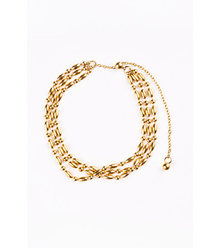 Позлатена дамска гривна с верижки снимка