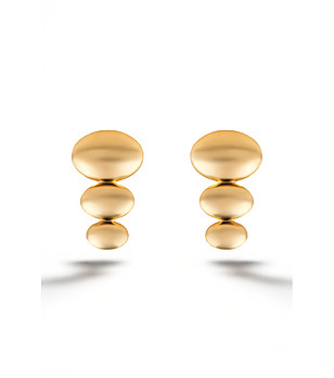 Дамски позлатени обеци снимка