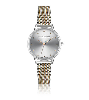 Дамски часовник в сребристо и златисто снимка