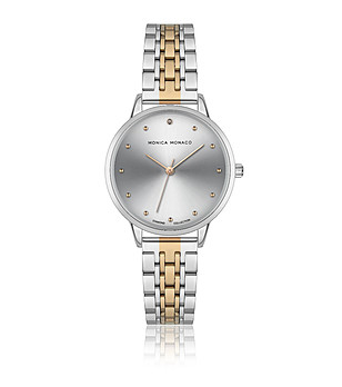 Дамски часовник в сребристо и златисто снимка