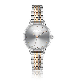 Дамски часовник в сребристо и розовозлатисто снимка