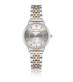 Дамски часовник в сребристо и розовозлатисто снимка