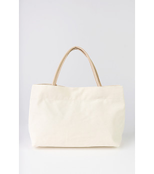 Дамска бяла текстилна чанта Dina снимка