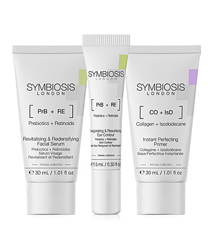 Козметичен комплект от основа за грим, серум за лице и околоочен крем снимка