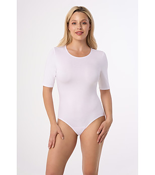 Бяло боди с 3/4 ръкави Vida снимка