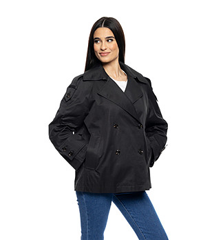 Черно дамско манто Kedra снимка