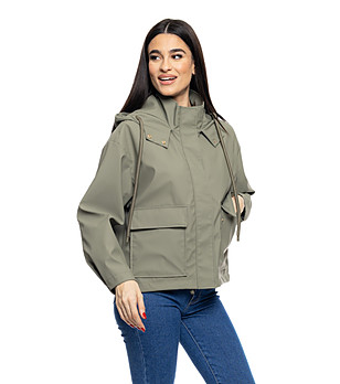 Дамско овърсайз яке в цвят каки Joel снимка