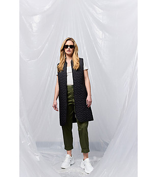 Дамска дълга грейка в черно Meg снимка