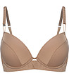 Сутиен в кафяв нюанс с естествена коприна Optimistic-3 снимка