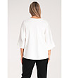 Бяла оversize дамска блуза ZIna-1 снимка