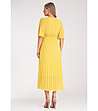 Рокля в жълто с плисирана долна част Samuela-2 снимка