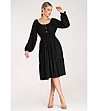 Черна оversize миди рокля Larisa-3 снимка