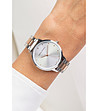Дамски сребрист часовник със златист кант Watch-1 снимка